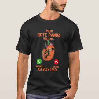 Camiseta Linda panda vermelha panda asiático senhora tratad
