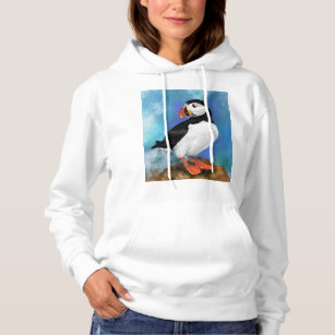 Camiseta Linda pintura de pássaros de Puffin Atlântico Migr