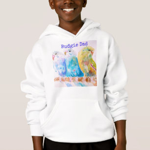 Camiseta Linda pintura em aquarela de periquito para papai