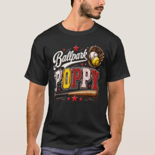 Camiseta Linda Poppy de Campo de Beisebol Softball Poppy Ca
