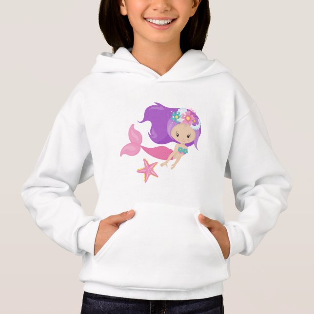 Camiseta linda praia amante garotas Hoodie (Frente)