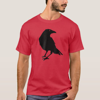 Camiseta Linda Prata Negra Raven Bird Silhouket