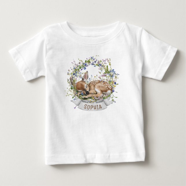 Camiseta Linda Primavera da Corça Adormecida (Frente)