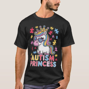 Camiseta Linda Princesa Autismo Unicórnio Meninas Filha Aut