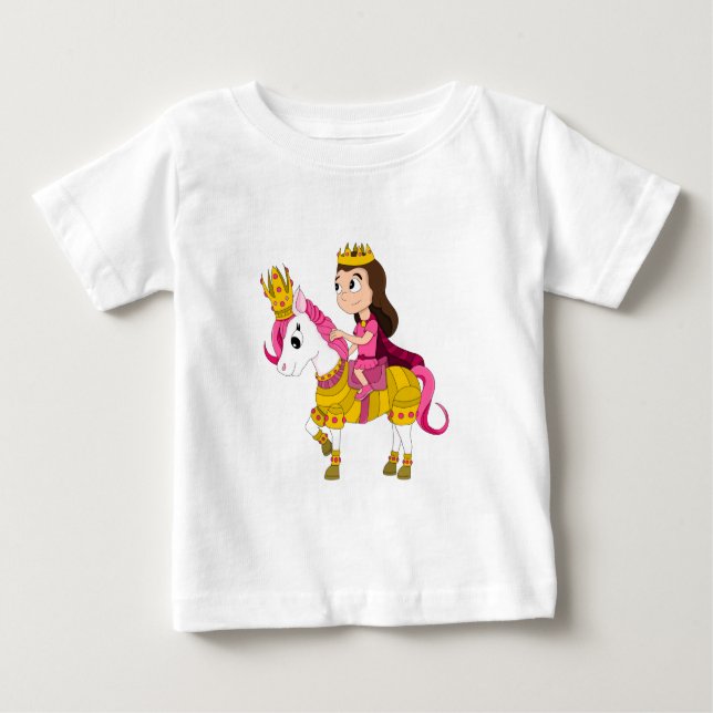 Camiseta Linda princesa de desenho animado (Frente)
