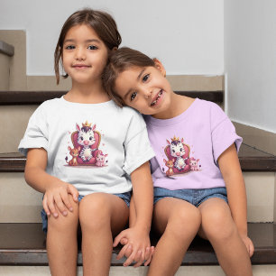 Camiseta Linda Princesa Zebra Rainha de Desenho Animado Cap