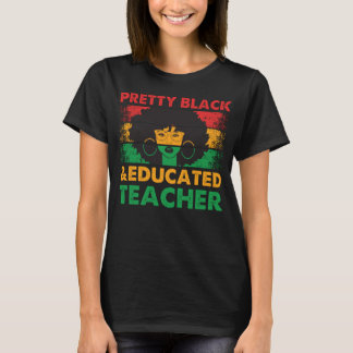 Camiseta Linda Professora Preta e Educada Orgulhosa Melanin