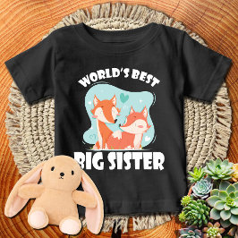 Camiseta Linda Raposa 🦊 Melhor Irmã Mais Velha do Mundo | 