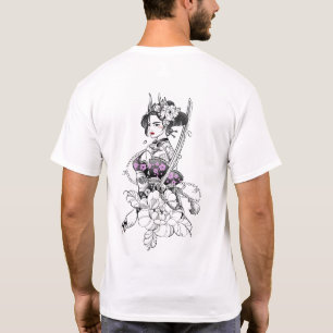 Camiseta "Linda Samurai Geisha com Katana"