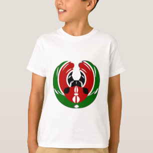Camiseta Linda Tapeçaria no Quênia: Borboleta da Bandeira d