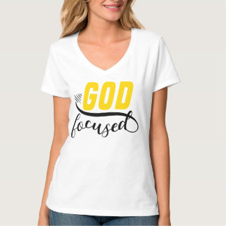 Camiseta Linda teia branca "Deus se concentrou!