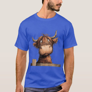 Camiseta Linda VACA HiGHLaND ImPRESSÃo ESCoCESa Jack no Por