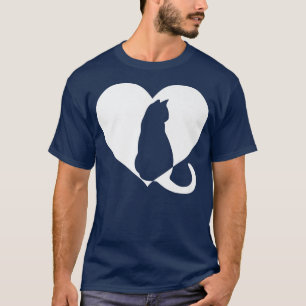 Camiseta Linda Vintage Que Ama Gatos Negros Brancos Engraça