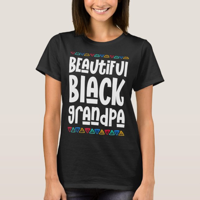Camiseta Linda vovô negro História negra Mês África (Frente)