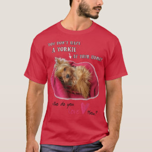 Camiseta Linda Yorkie Yorkshire Cute Terrier com amor