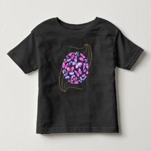 Camiseta Lindas Borboletas de Aquarela com Bling Dourado
