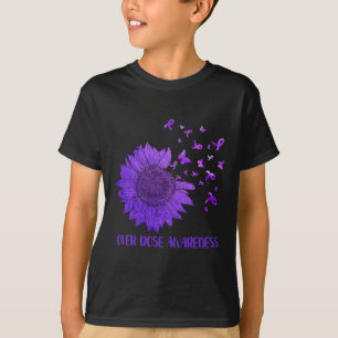 Camiseta Lindas Borboletas Margaridas Fita Roxa Sobre dose