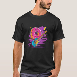 Camiseta Lindas Cores de Donut para Amantes de Lanches e Gu