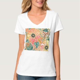 Camiseta Lindas Flores em Flor com Design Colorido