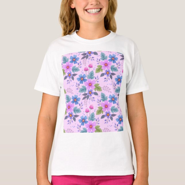 Camiseta Lindas Flores Padrão Floral-36841 (Frente)