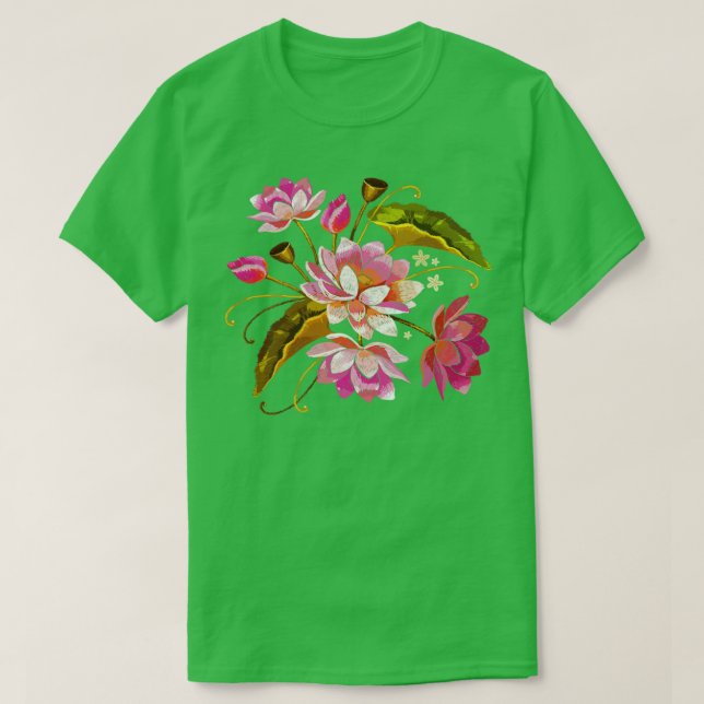 Camiseta Lindas Flores Rosa Vintage (Frente do Design)