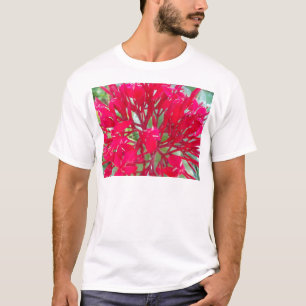 Camiseta Lindas flores vermelhas incríveis