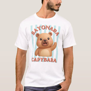 Camiseta Lindas Listras de Verão SAYONARA CAPYBARA Professo