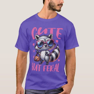 Camiseta Lindas Mas Ferozes Mulheres Guaxinim Retro Garotas
