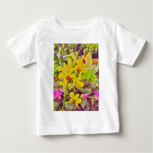 Camiseta Lindas orquídeas de outono amarelas
