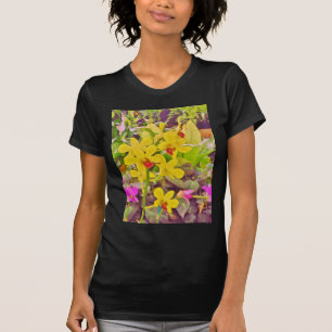 Camiseta Lindas orquídeas de outono amarelas