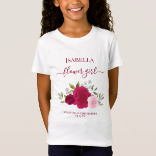Camiseta Lindas Rosas Rosa Magenta Presente para Menina das