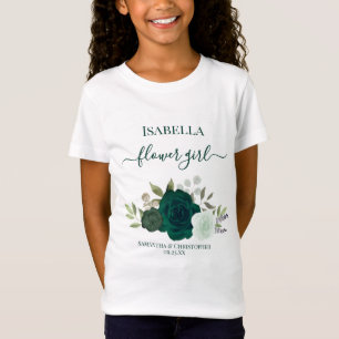 Camiseta Lindas Rosas Verde Esmeralda Presente para Menina