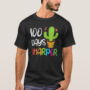 Camiseta Lindo 100 Dias Cacto Mais Afiado Professor 100º Di