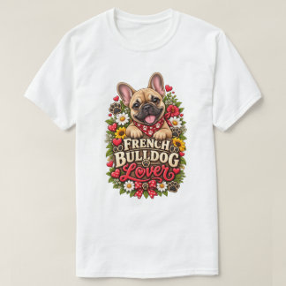 Camiseta Lindo Amante de Bulldog Francês Impressão de Pata