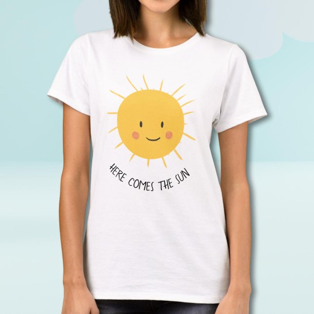 Camiseta Lindo Aqui Vem o Sol Mãe para Ser (Criador carregado)