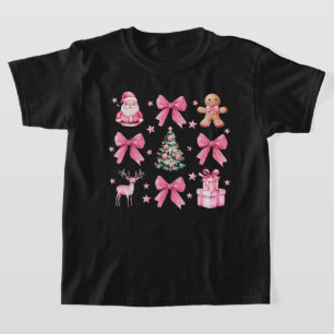 Camiseta Lindo Arco Coquete Rosa Natal Papai Noel Biscoito