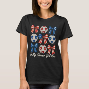 Camiseta Lindo Arco de Coquete de Futebol Retro Fofa para M