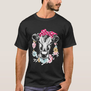 Camiseta Lindo Bandana de Gado Bezerrão para Mulheres Pré