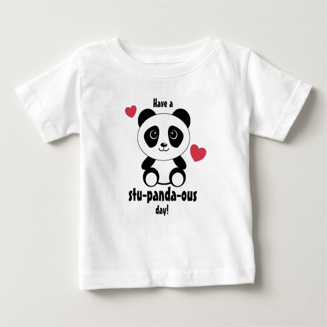 Camiseta Lindo Bebê Panda no Inverno Neve Cinza (Frente)