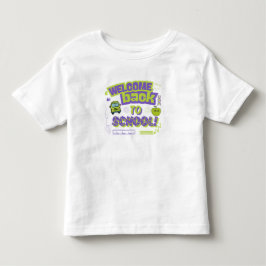 Camiseta Lindo Bem-vindo de Volta à Escola Roxo Verde