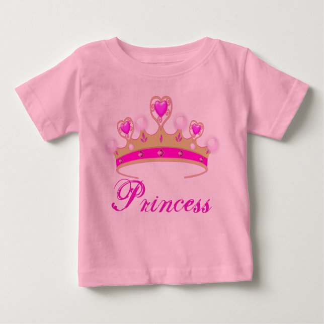 Camiseta Lindo Body de Bebê com Tutu Rosa da Princesa (Frente)
