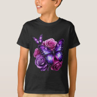 Lindo Borboleta Roxa Rosa Borboleta Amantes G