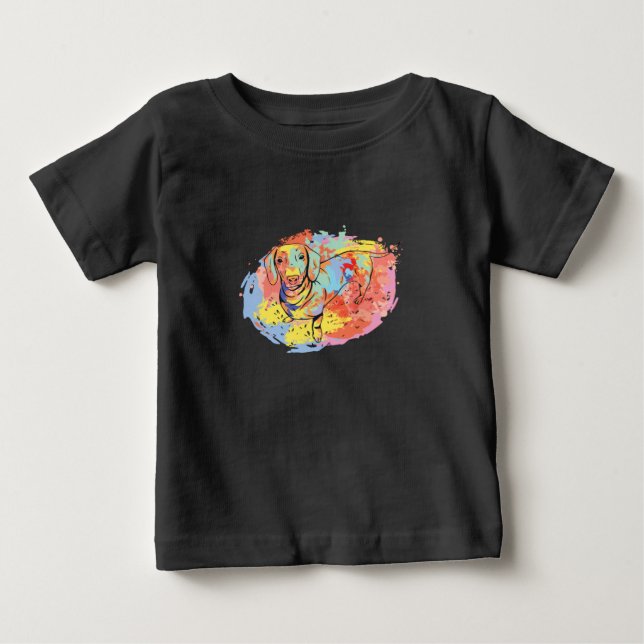 Camiseta Lindo cão dachshund (Frente)