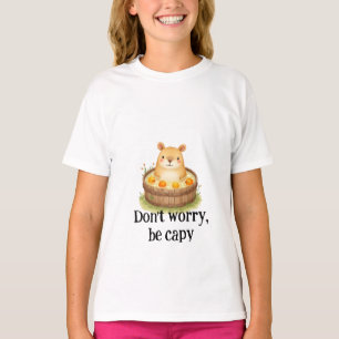 Camiseta Lindo Capivara em Aquarela na Banheira de Hidromas