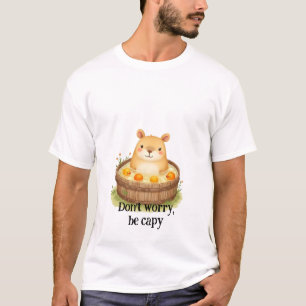 Camiseta Lindo Capivara em Aquarela na Banheira de Hidromas