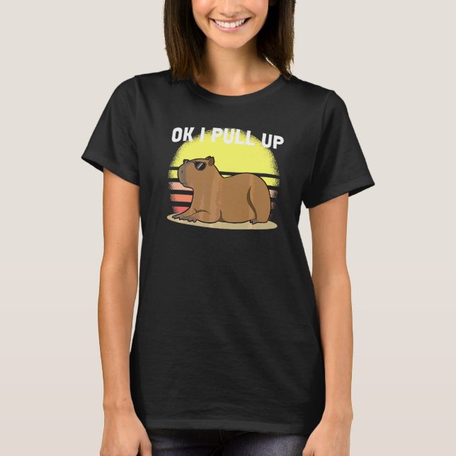 Camiseta Lindo Capivara Ok Eu Chego Capivara Meme (Frente)