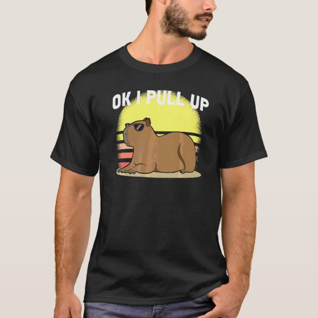 Camiseta Lindo Capivara Ok Eu Chego Capivara Meme (Frente)