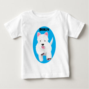Camiseta Lindo cartoon de West Highland Terrier branco fofo