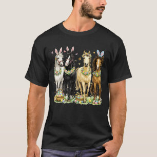 Camiseta Lindo Cavalo de Páscoa Bunny Orelhas Ovos Primaver