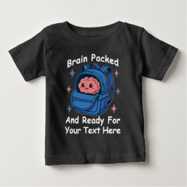 Camiseta Lindo “Cérebro Pronto” Personalizável de Volta às